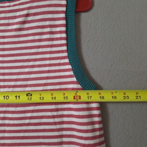 Dokotoo High Low Tank Top Womens L Striped Knit Sleeveless Blouse Christmas NWT - Picture 7 of 8